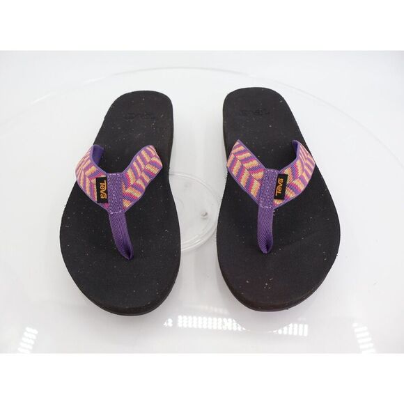 Teva ReFlip Sandal Slide Flip Flop Thong Black Purple Size 11 Beach Slip On - Picture 4 of 12
